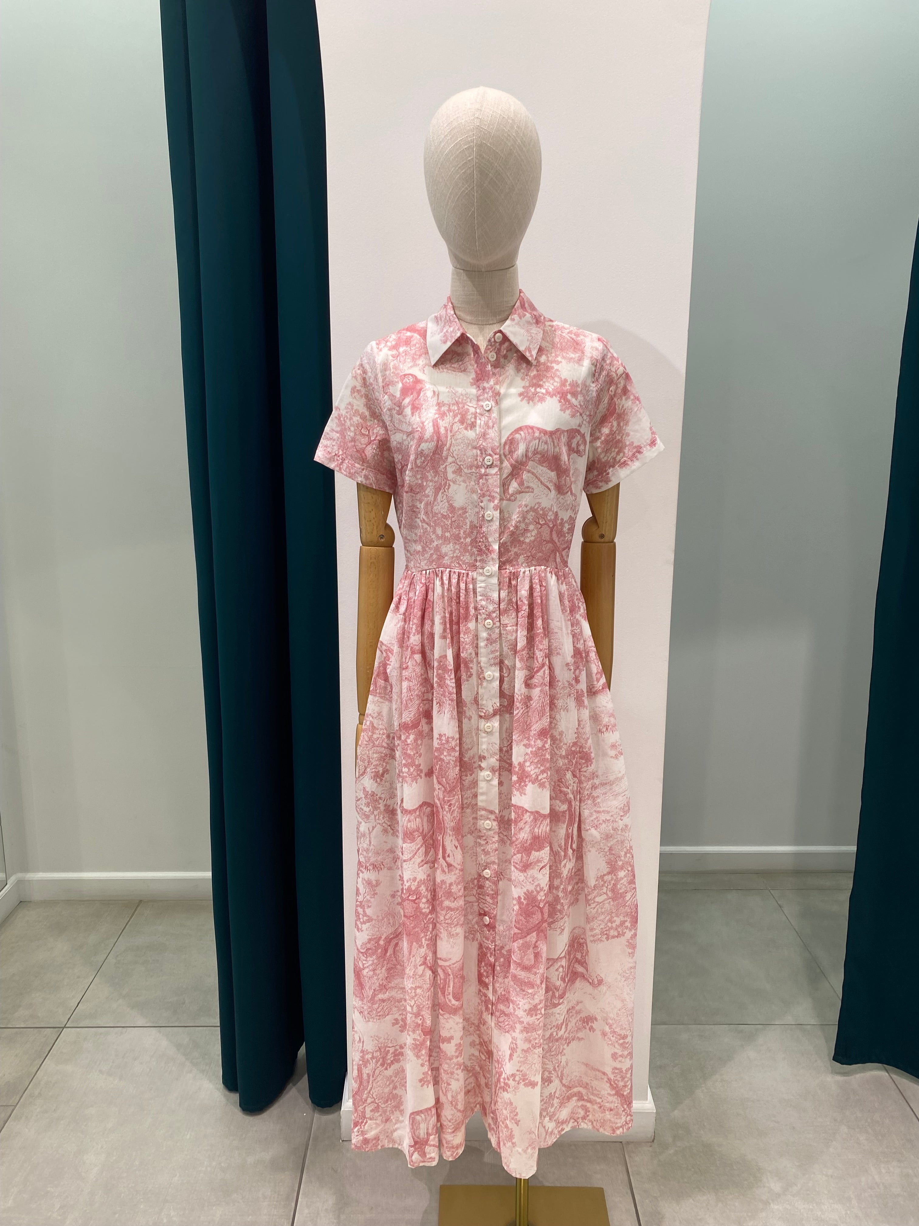 Pink midi dress