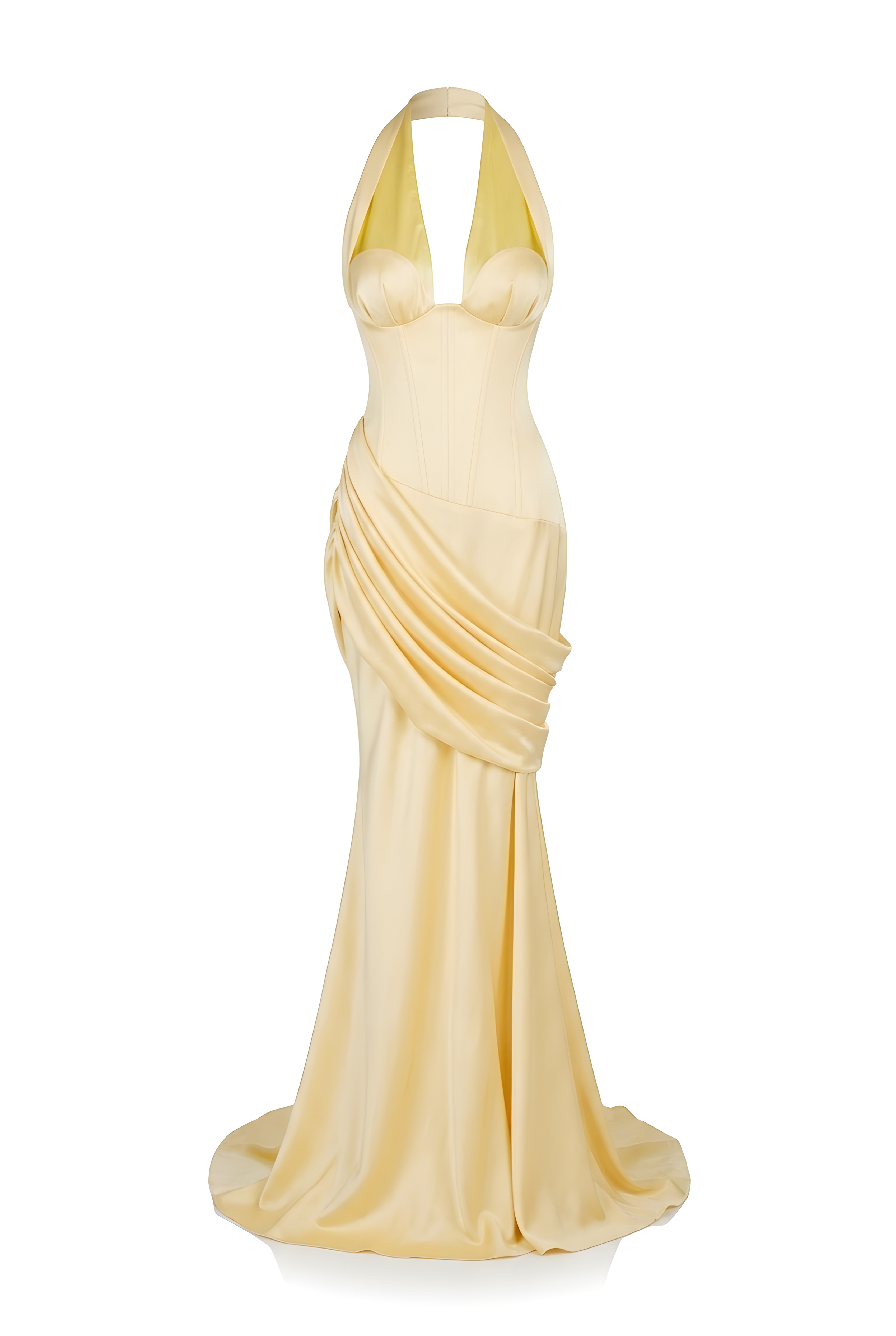 Yellow butter maxi dress