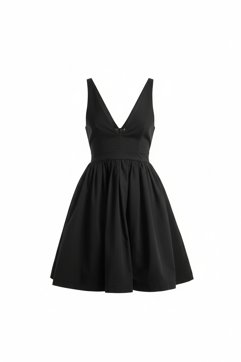 Black dress with puffy skirt