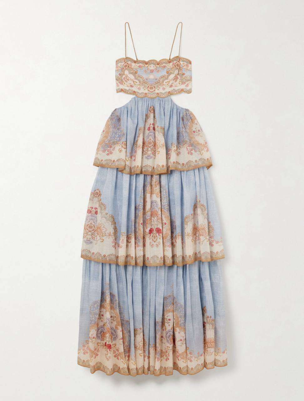 Blue Tiered Maxi Dress
