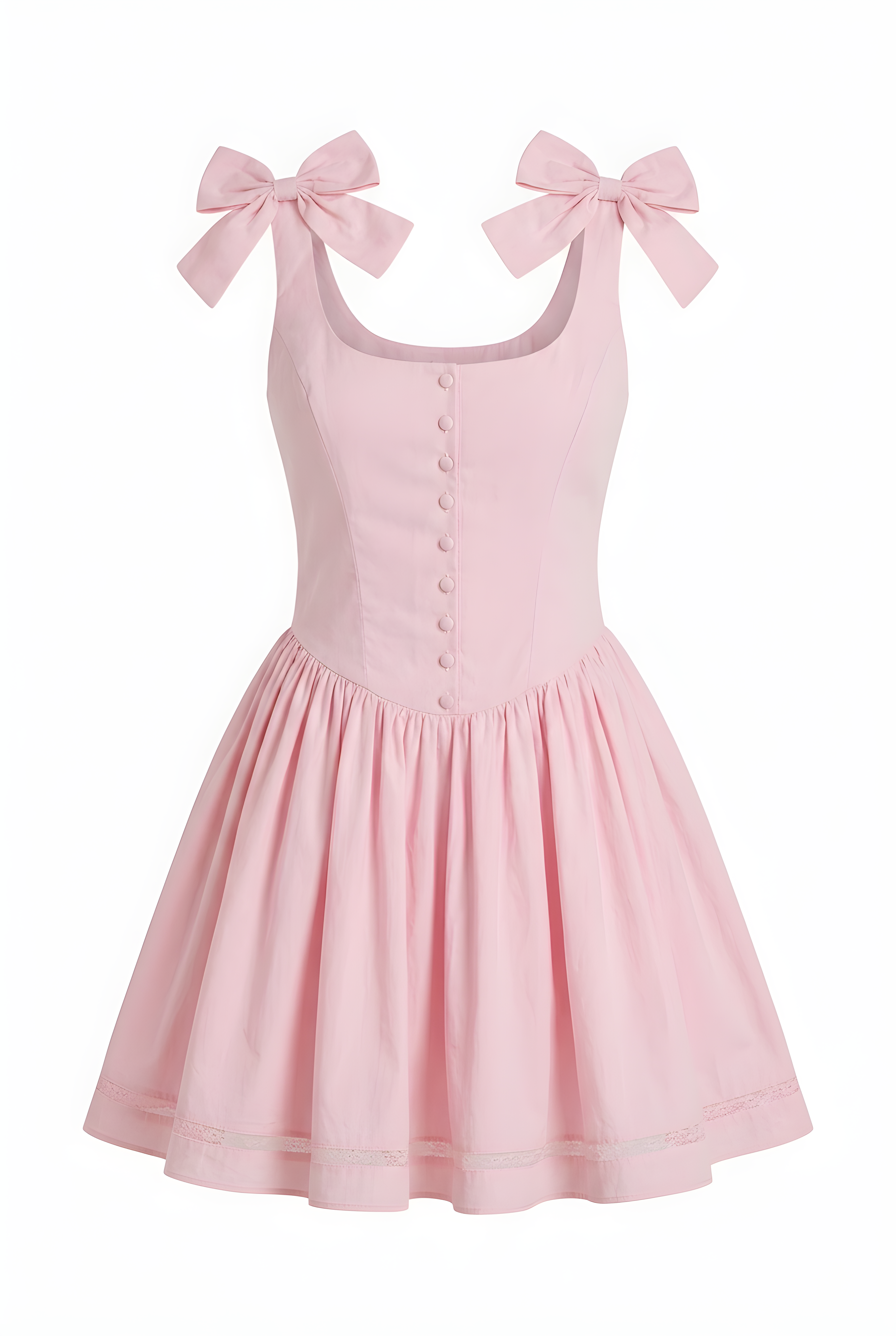 Pink cotton mini dress