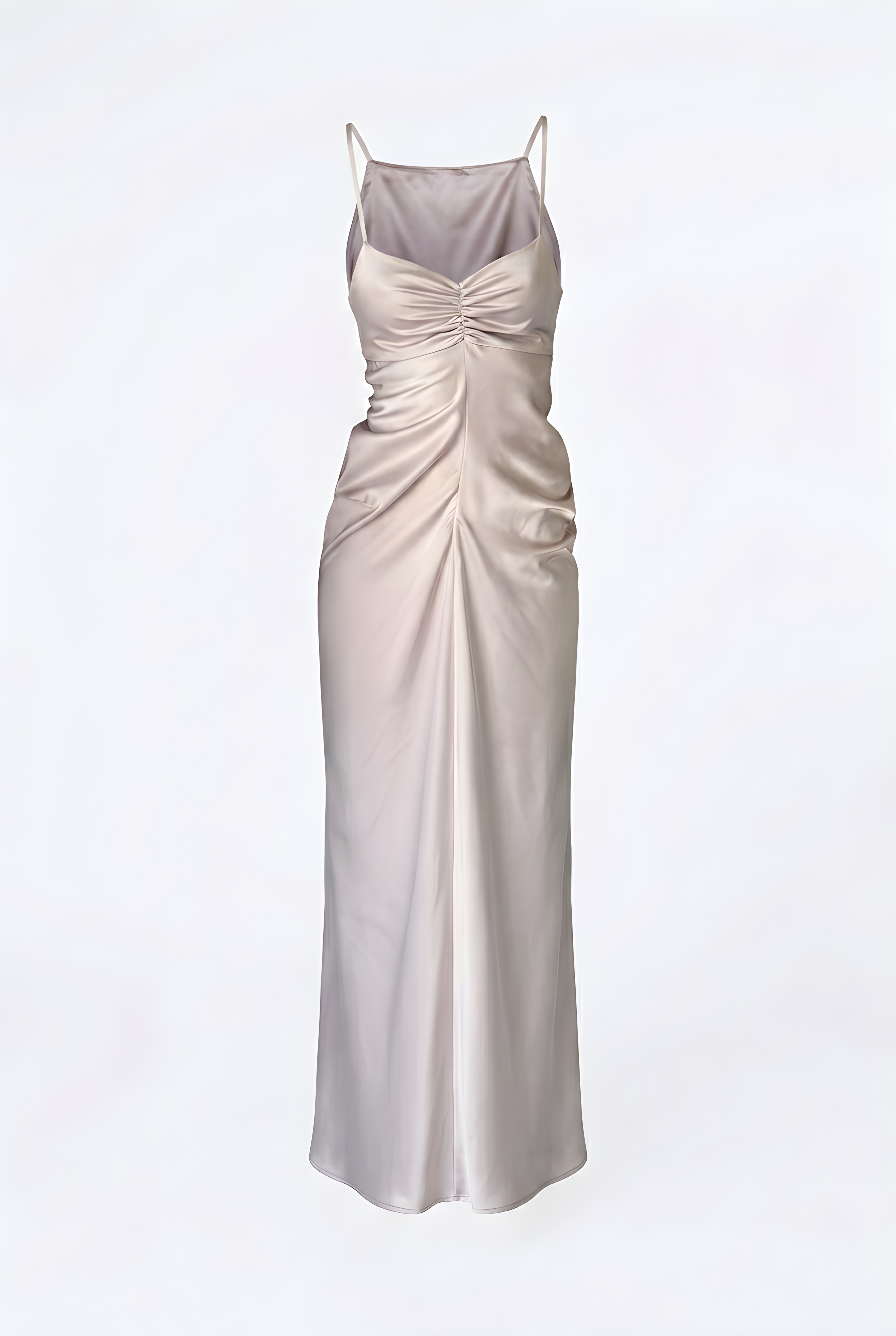 Rose satin midi dress