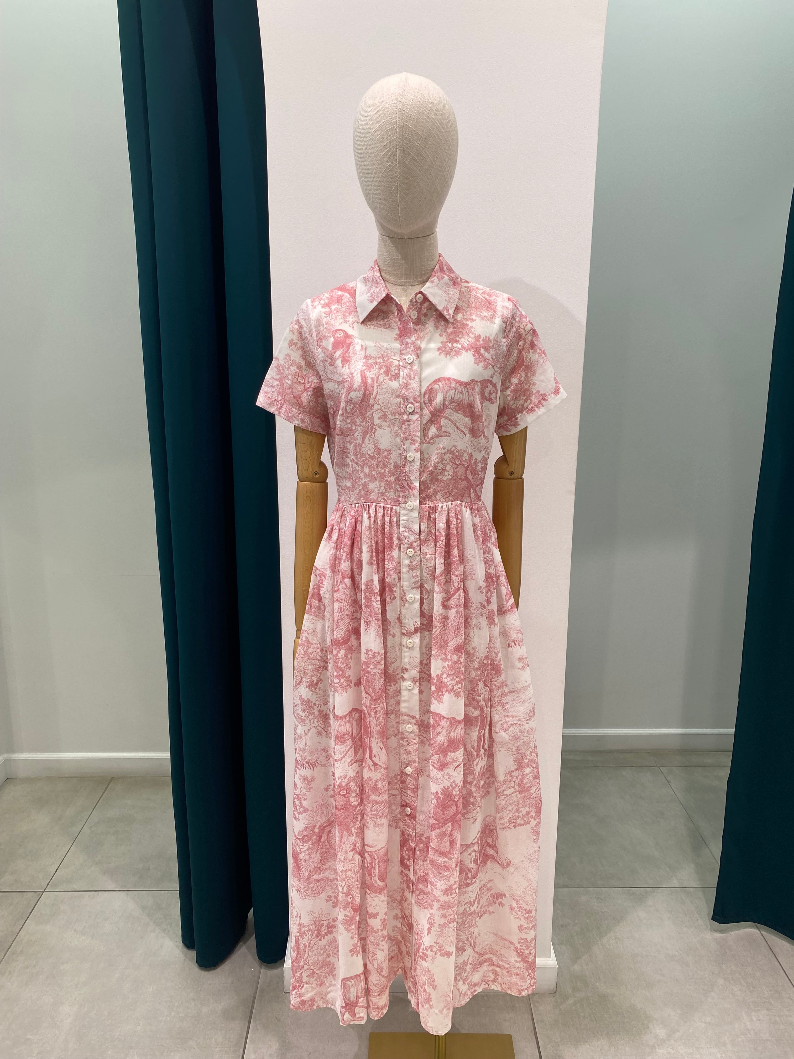 Pink midi dress