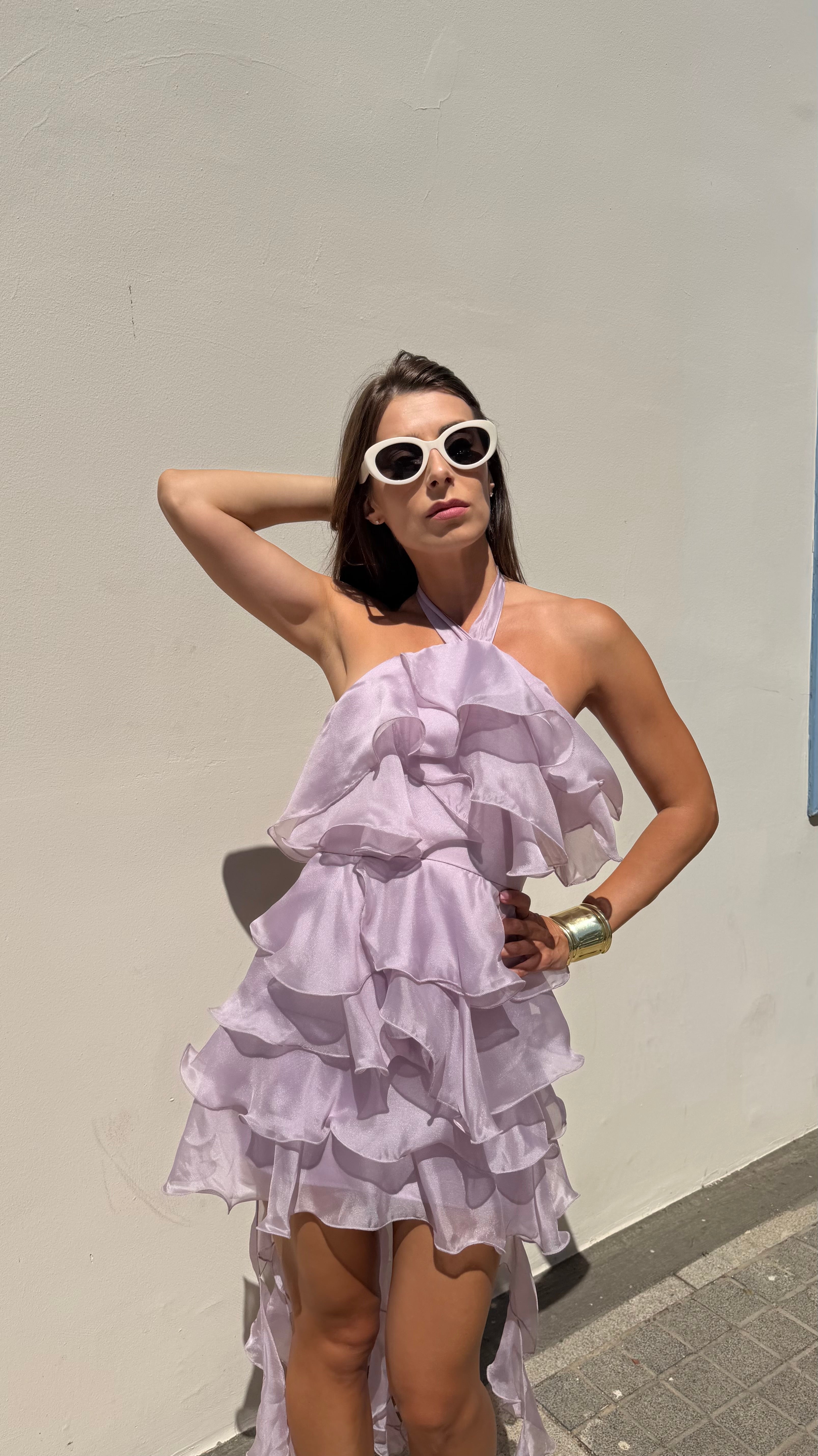 Lilac Dream Ruffle Dress