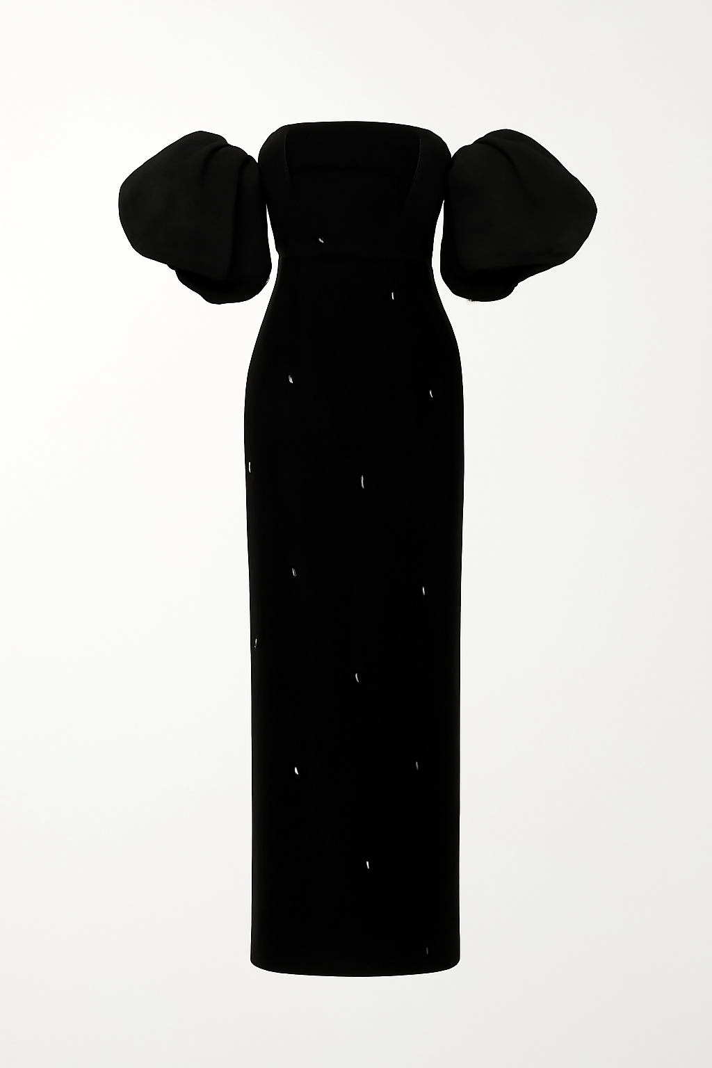 Strapless velvet maxi dress