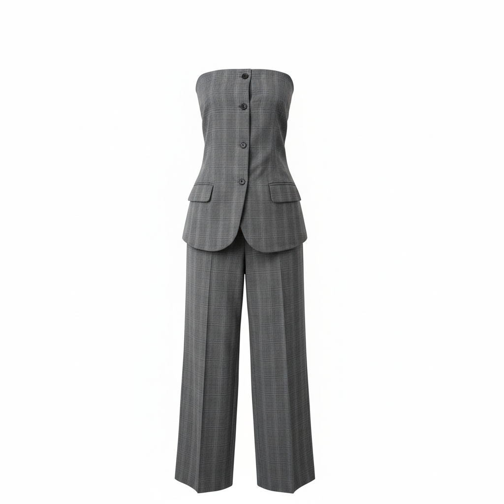The grey strapless set