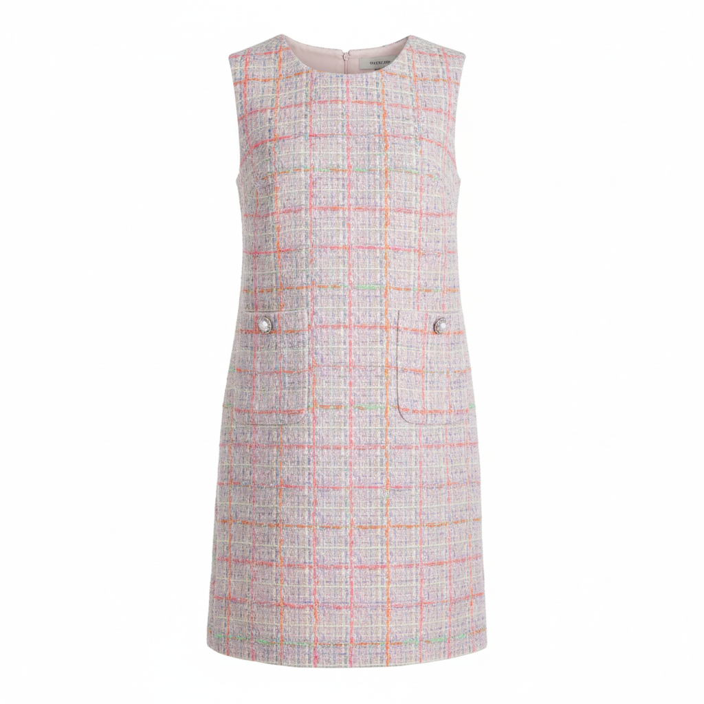 Tweed sleeveless mini dress