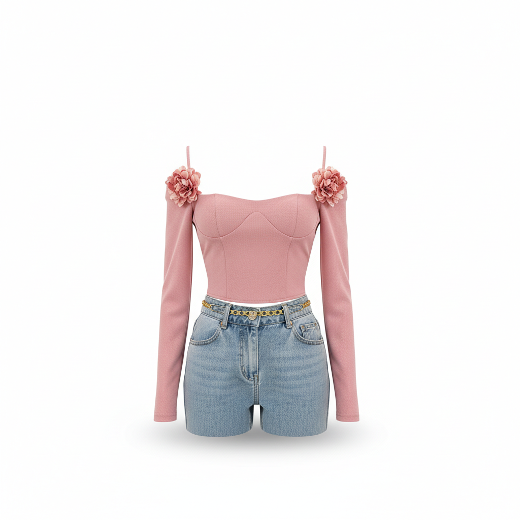 Pink flower top