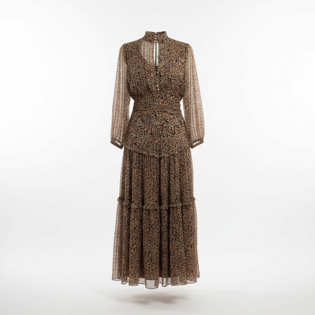 Ruched midi dress