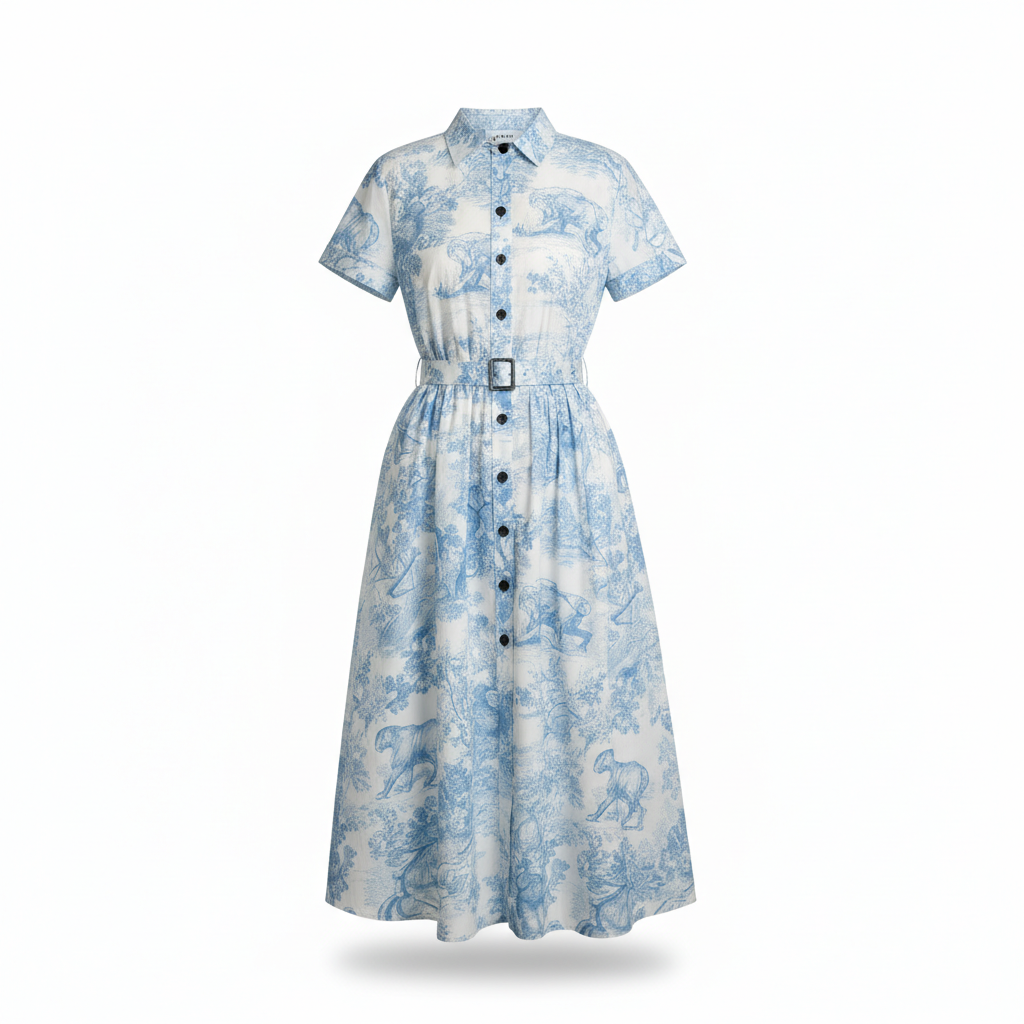 Blue midi dress