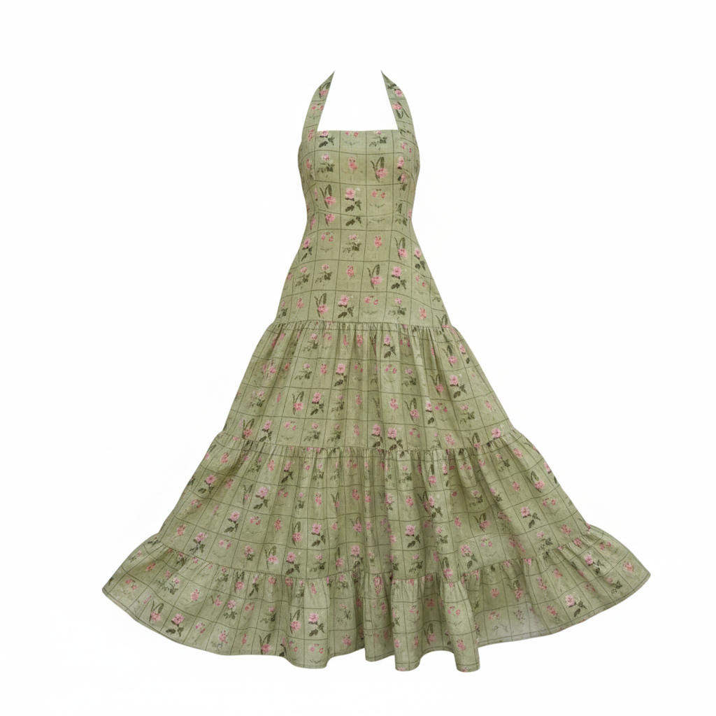 Maxi halter neck dress
