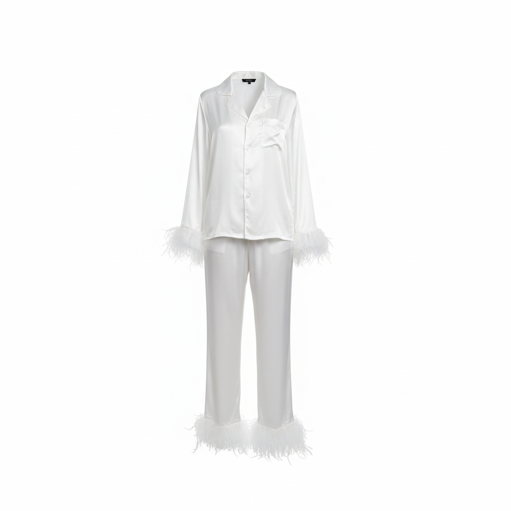 White satin pajama
