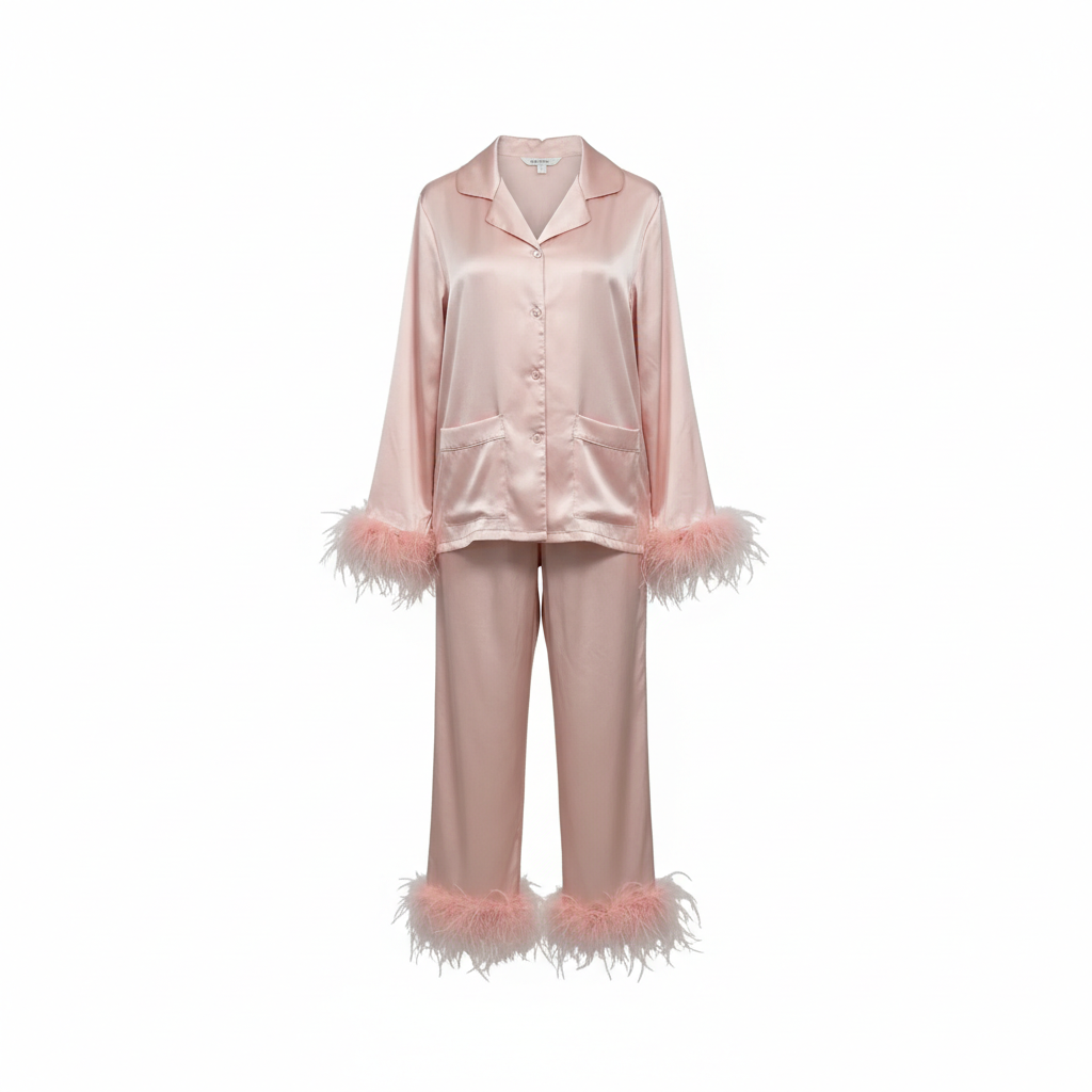Pink satin pajama