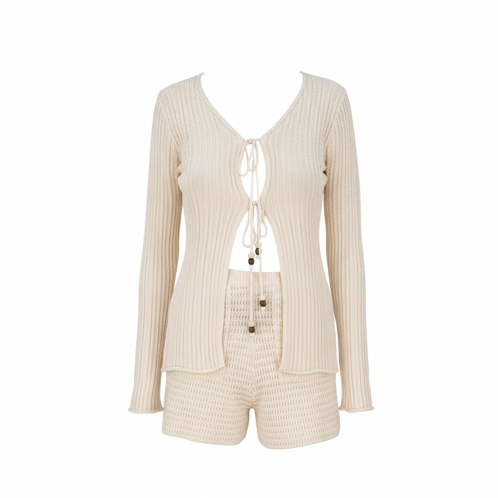 Knitted beige set
