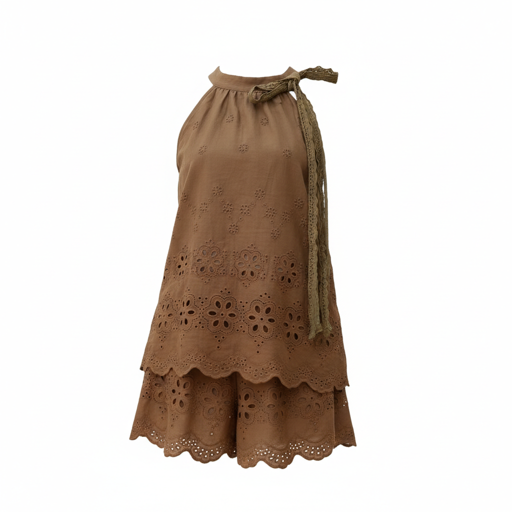Brown embroidery set