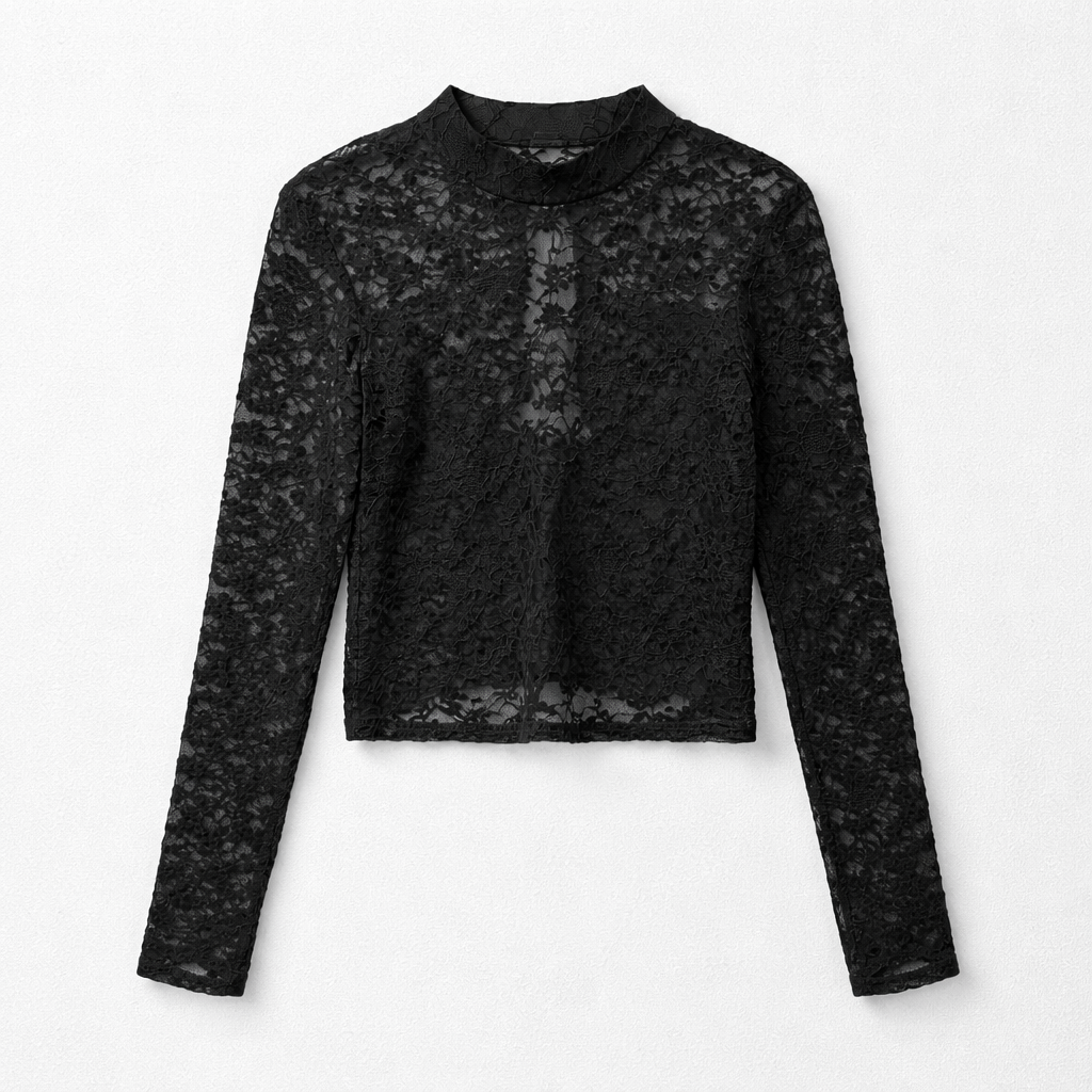 Black lace blouse