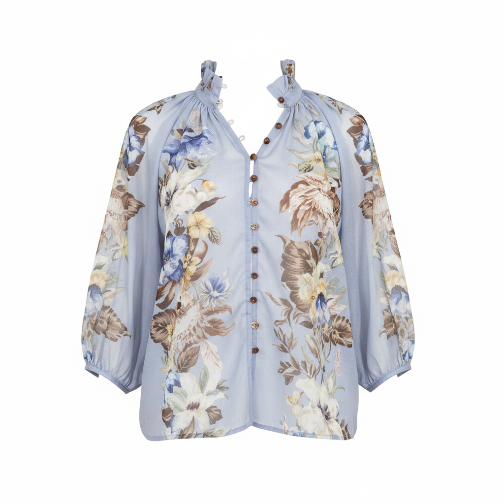Long sleeves flower blouse