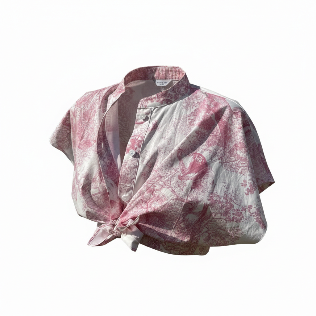Cropped cotton top