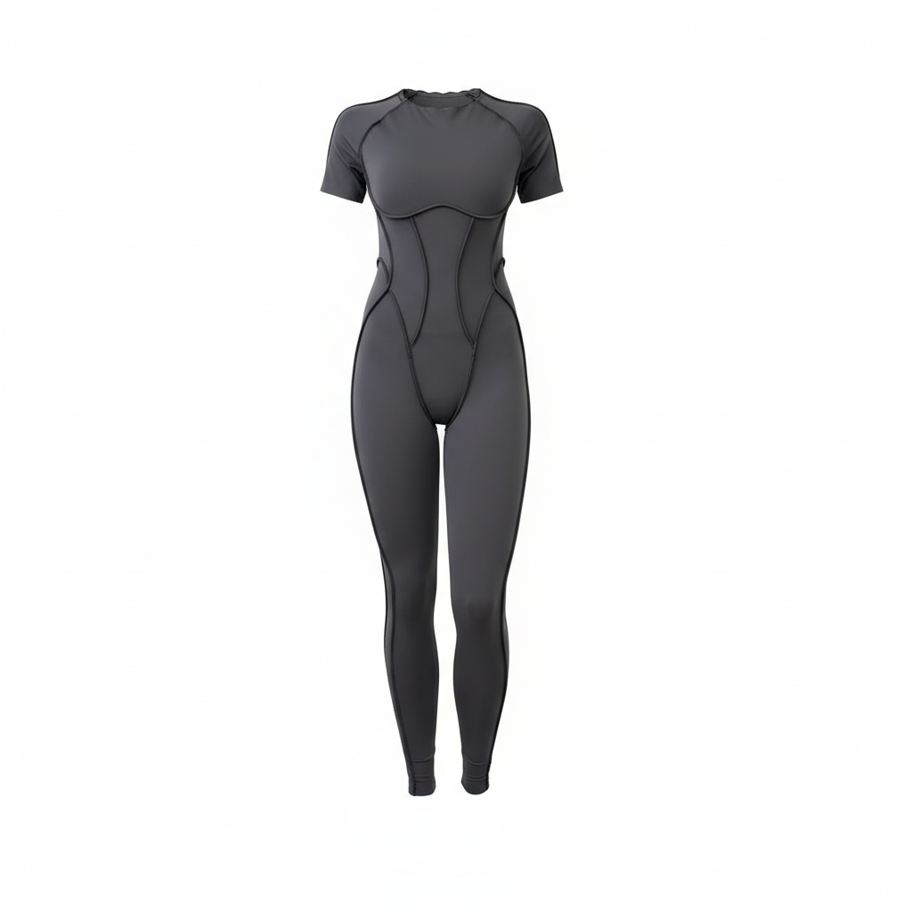 Grey backless jumpsuit