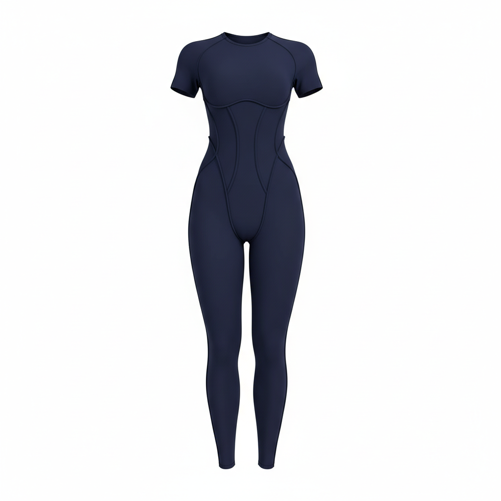 Navy blue backless jumpsuit