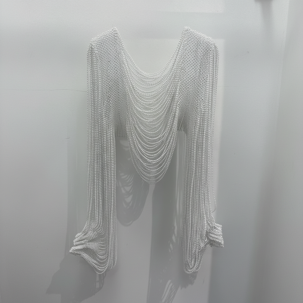 White rhinestone top
