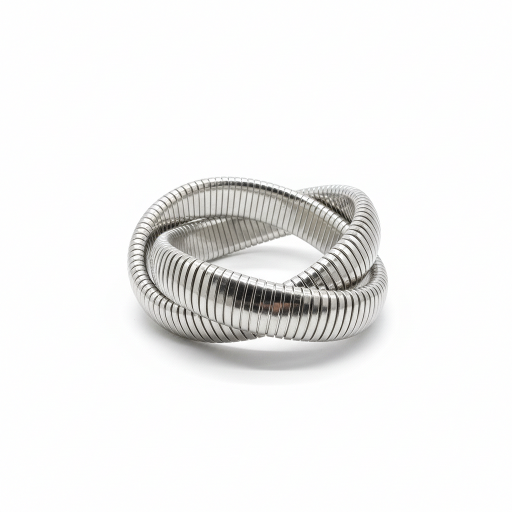 Silver double bracelet