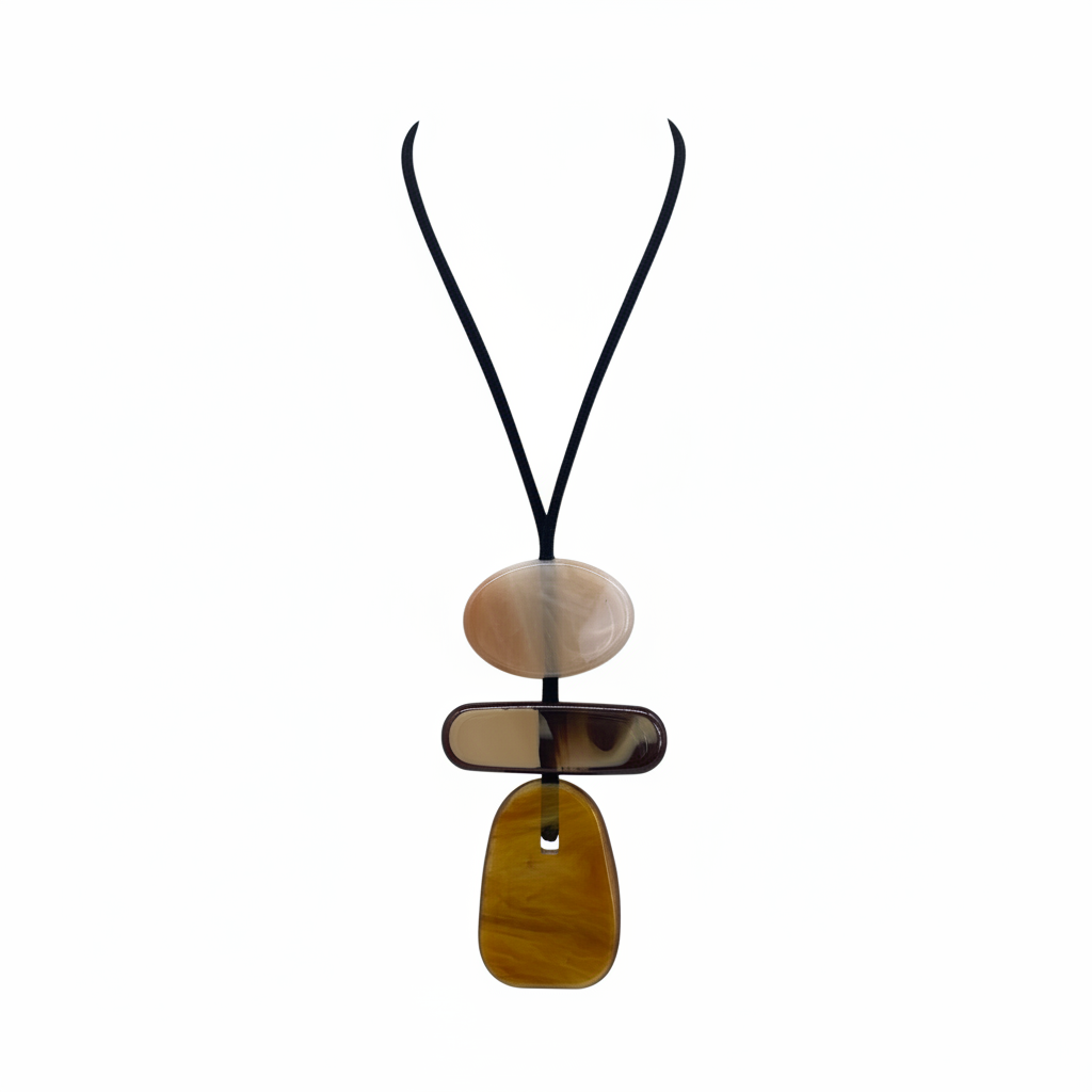 Cord necklace with pendats