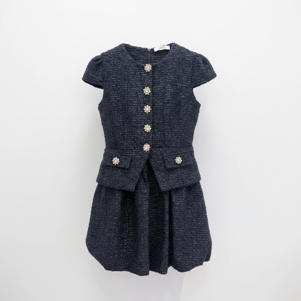 Navy blue mini dress
