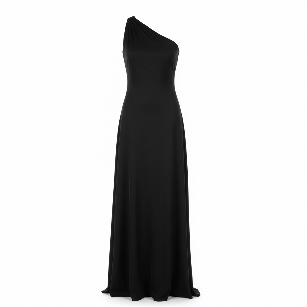 Black backless maxi dress
