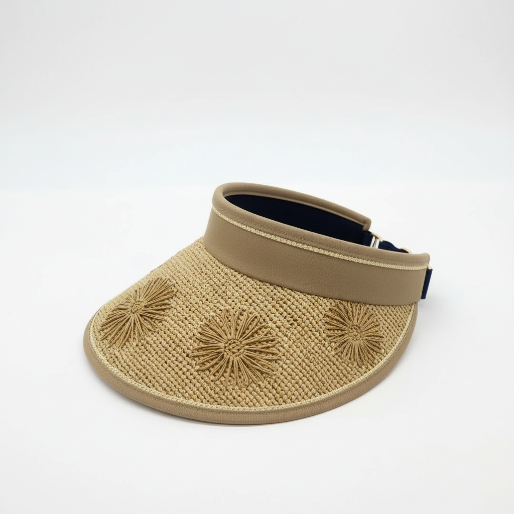 Straw hat with wide brim