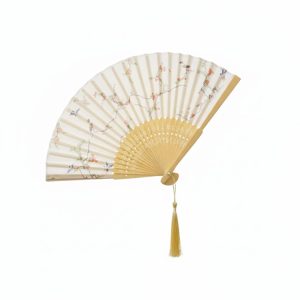 Floral hand fan