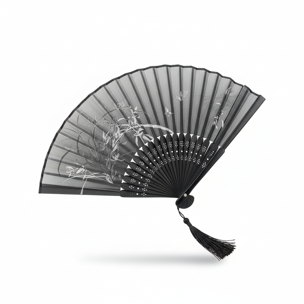 Floral hand fan