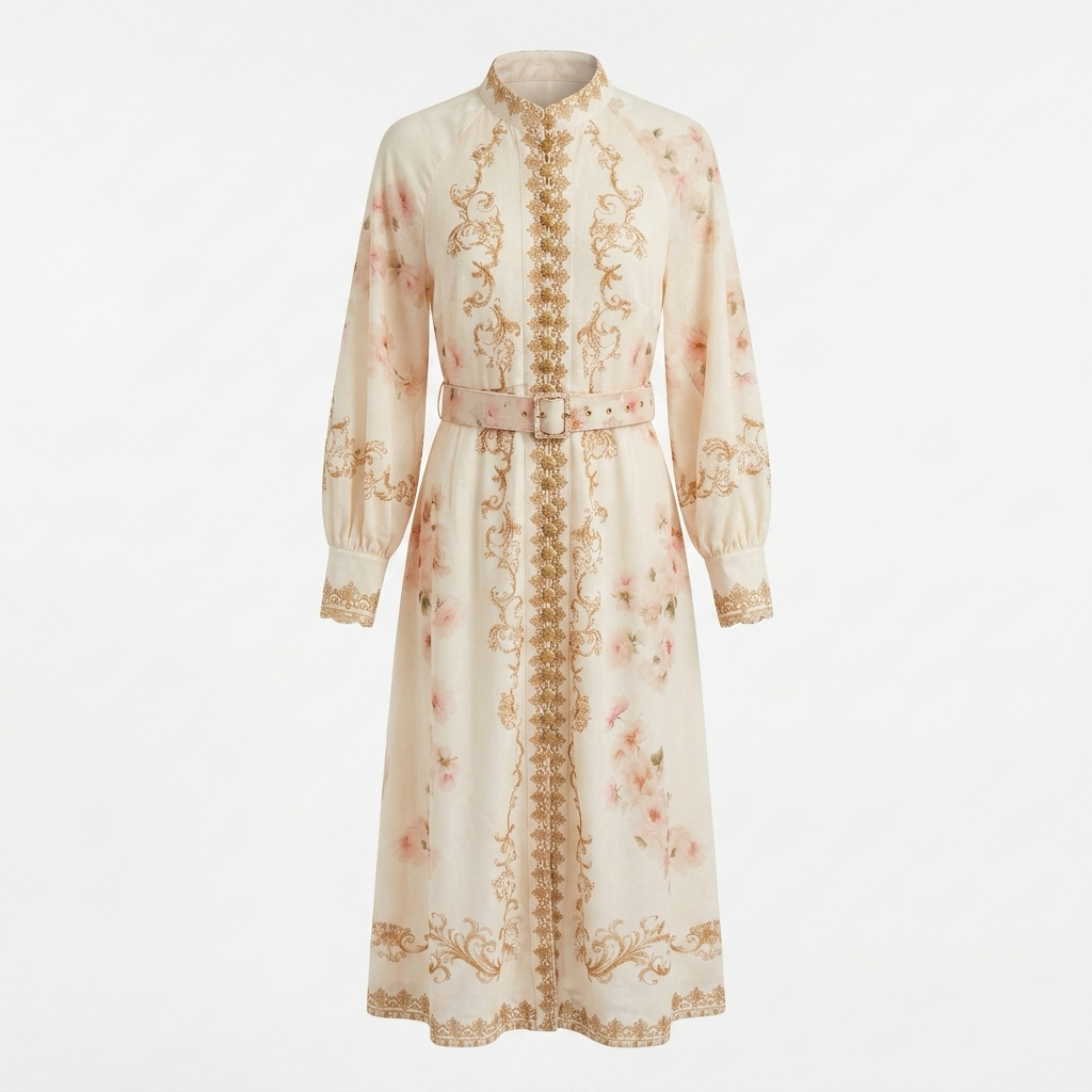 The royal floral midi dress