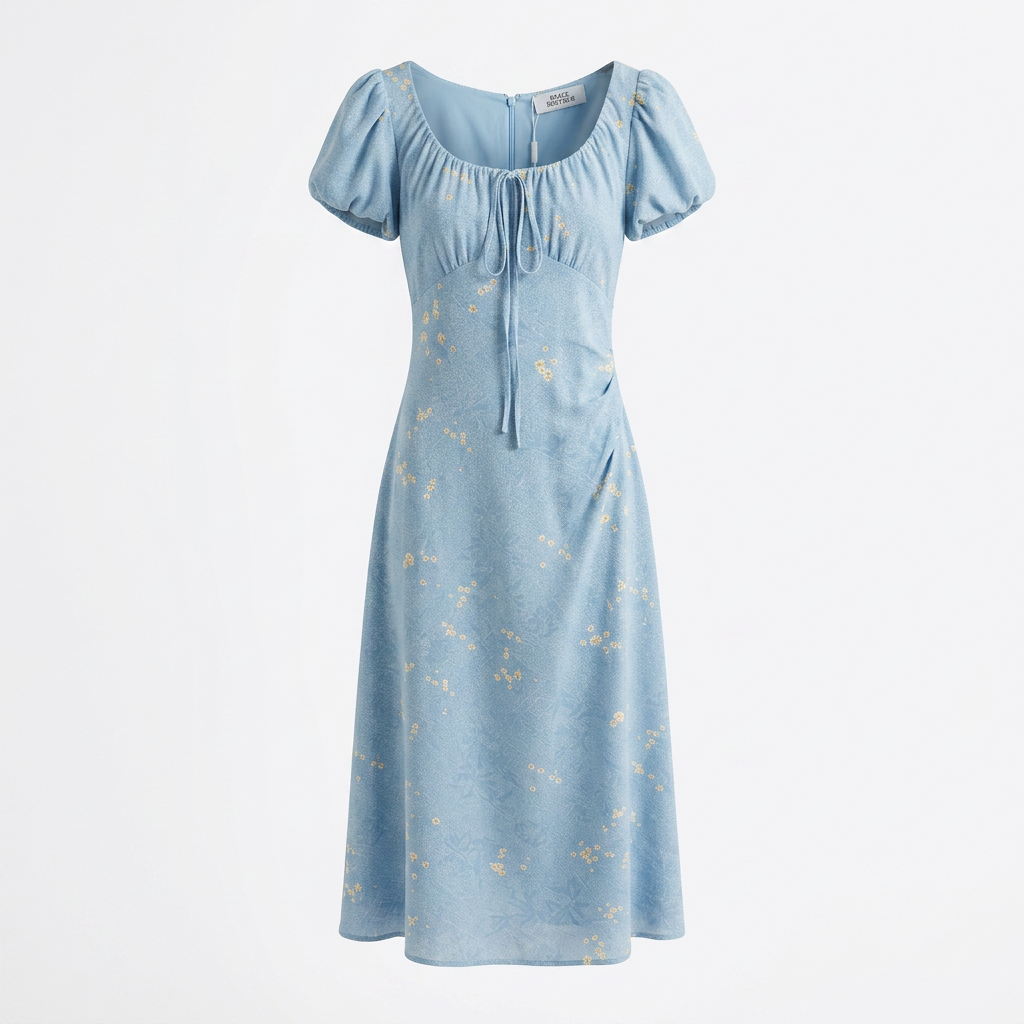 Blue midi dress