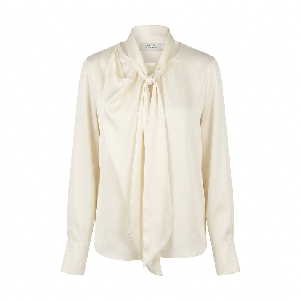 Satin beige blouse