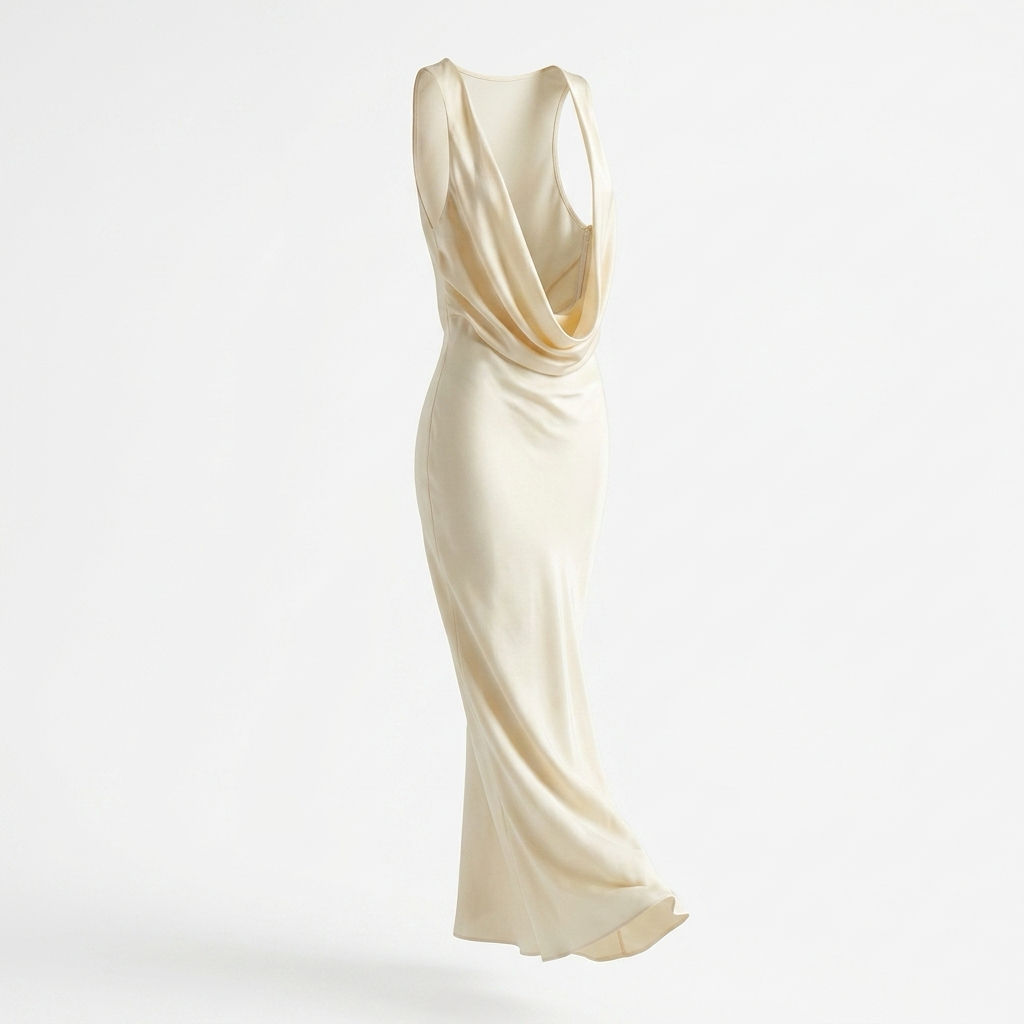 Champagne backless dress