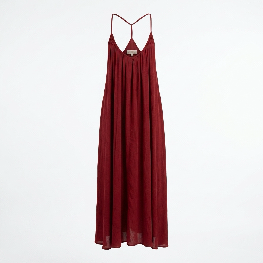 Red oversized dress