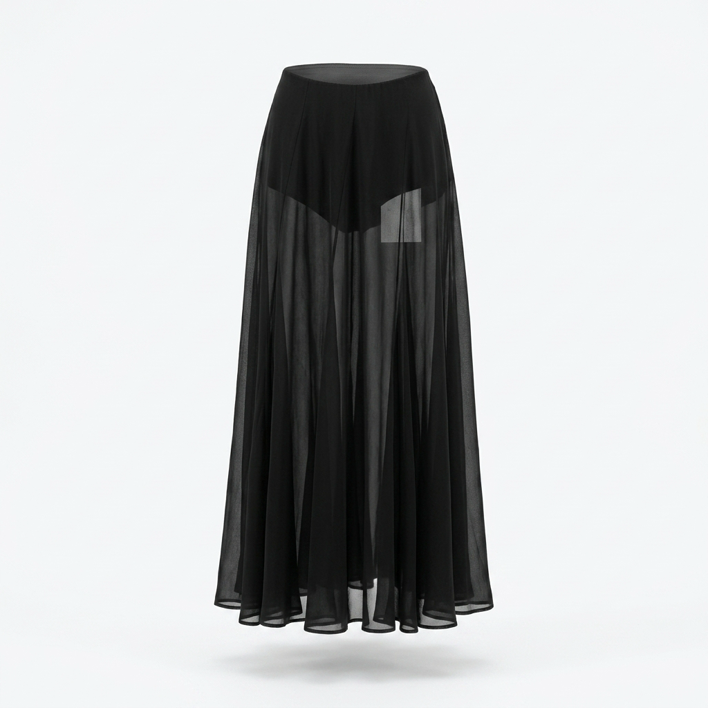Black sheer skirt