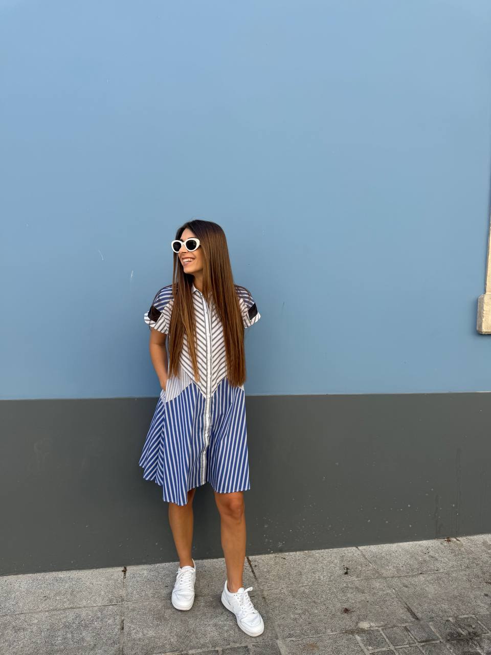 Multi-stripped dress