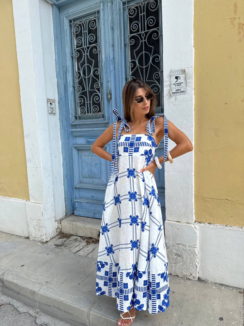 Linen maxi dress
