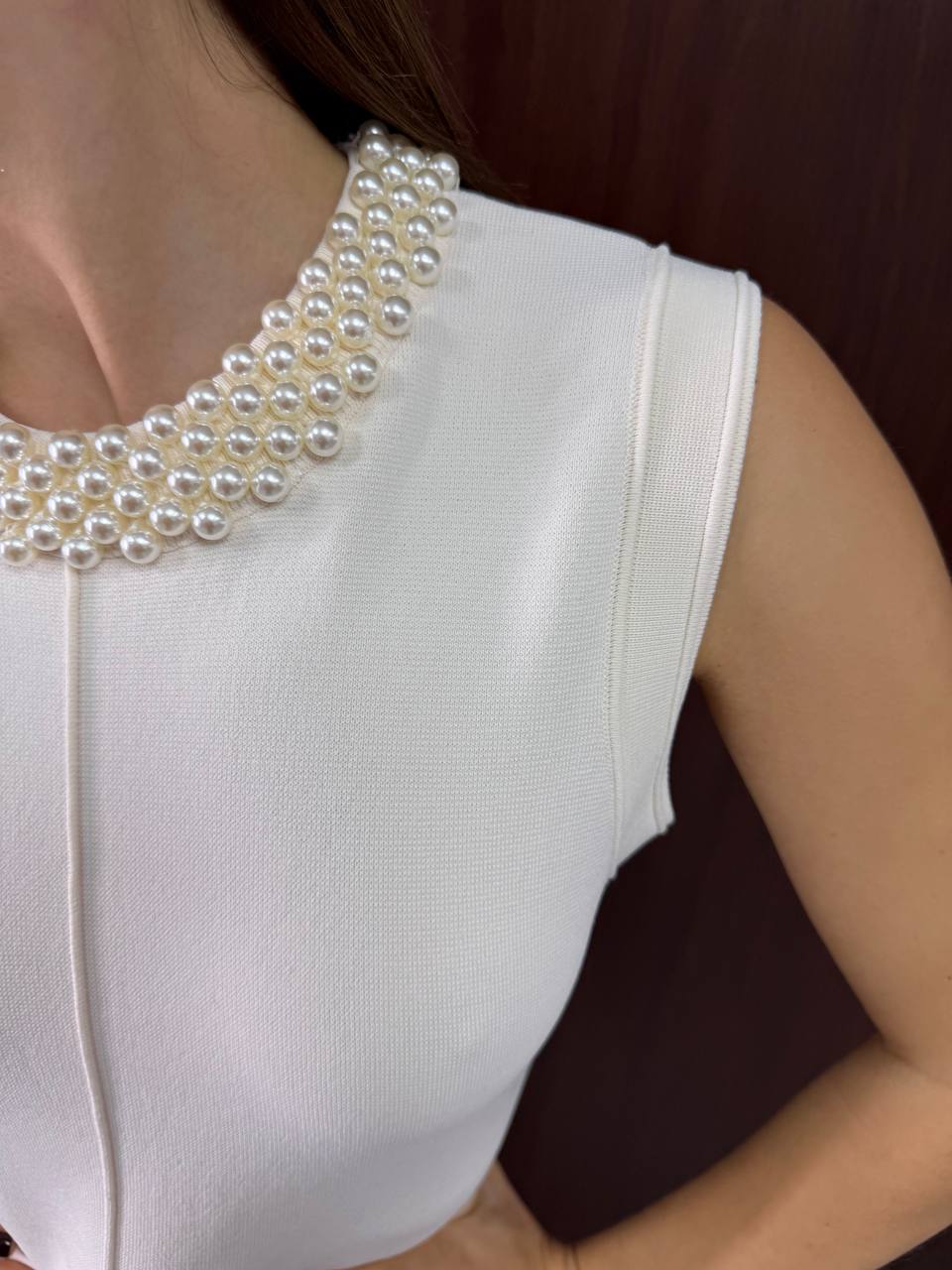 Elegant white mini dress