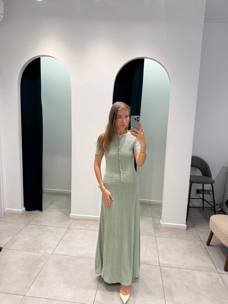Maxi knitted maxi dress