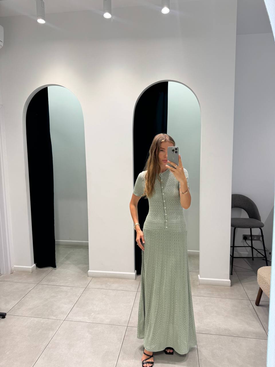 Maxi knitted maxi dress