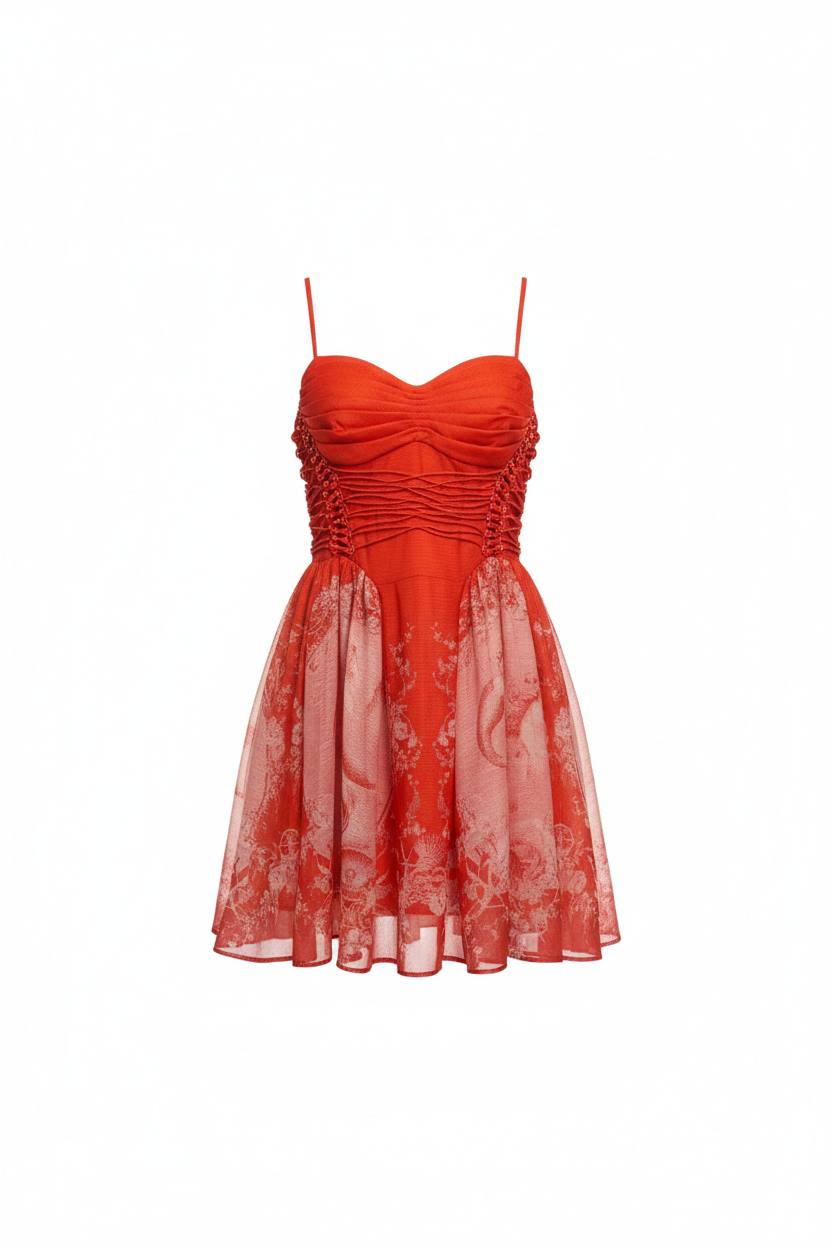 Red mermaid dress