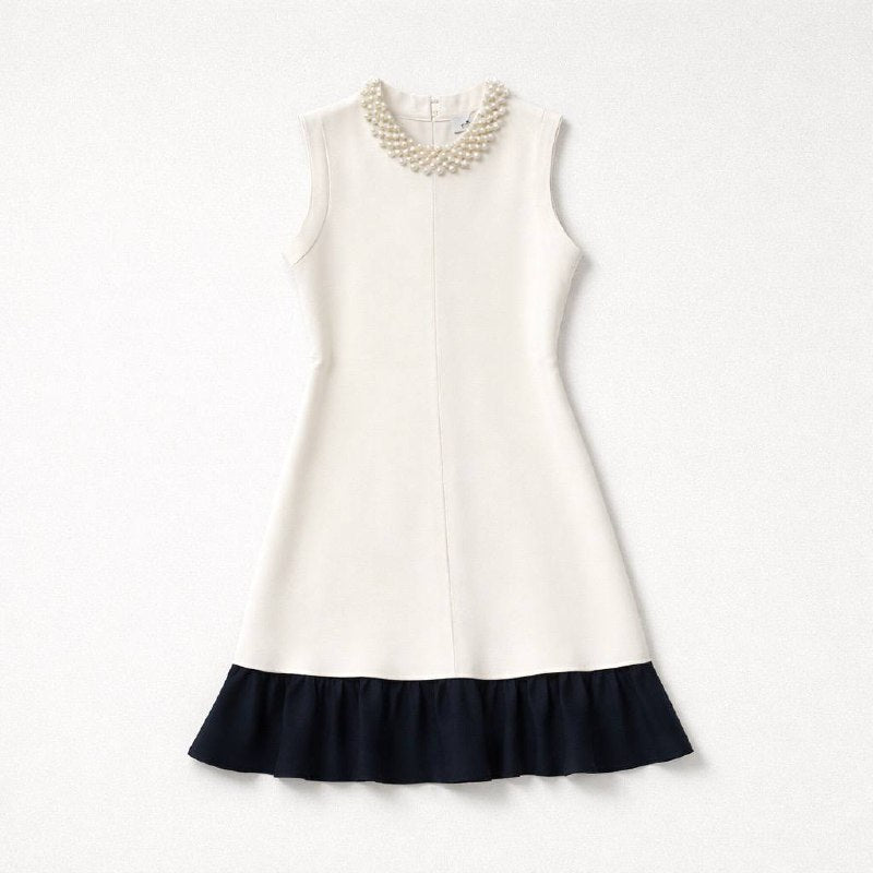 Elegant white mini dress
