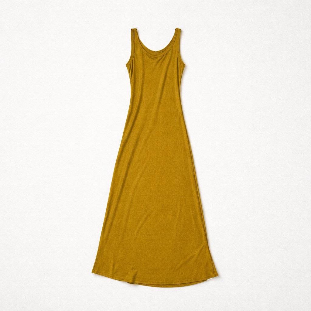 Mustard midi dress
