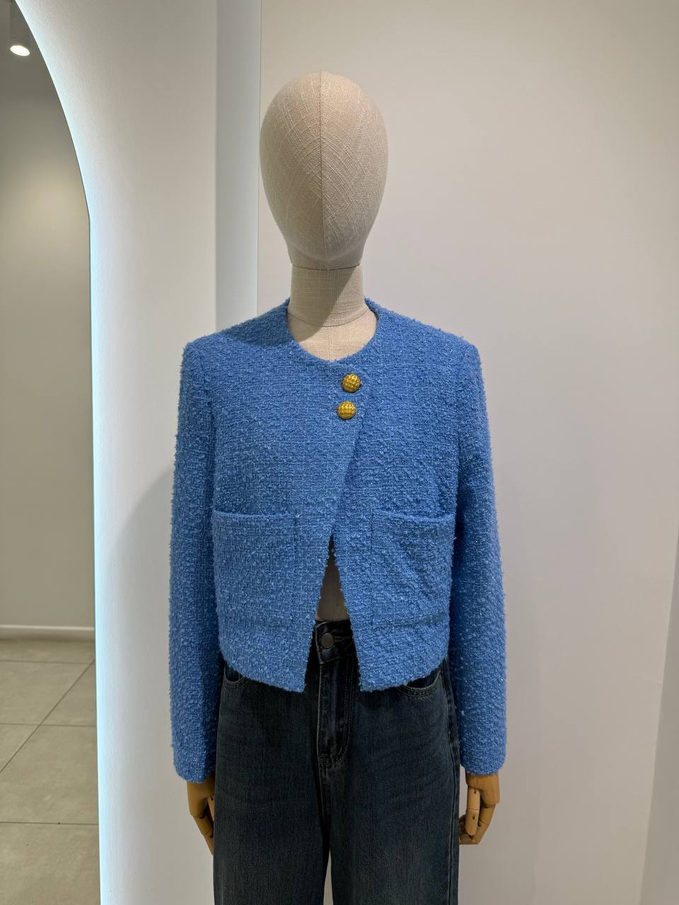 Light blue tweed jacket