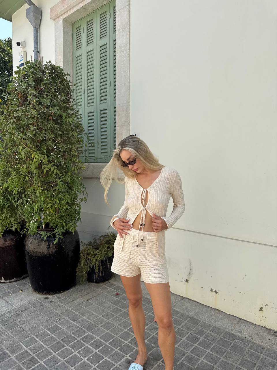 Knitted beige set