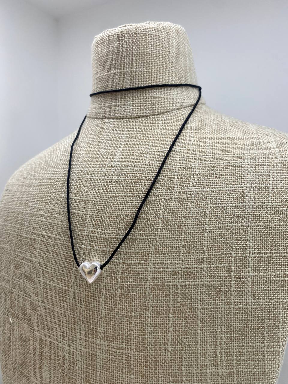 Sterling silver slim cord necklace