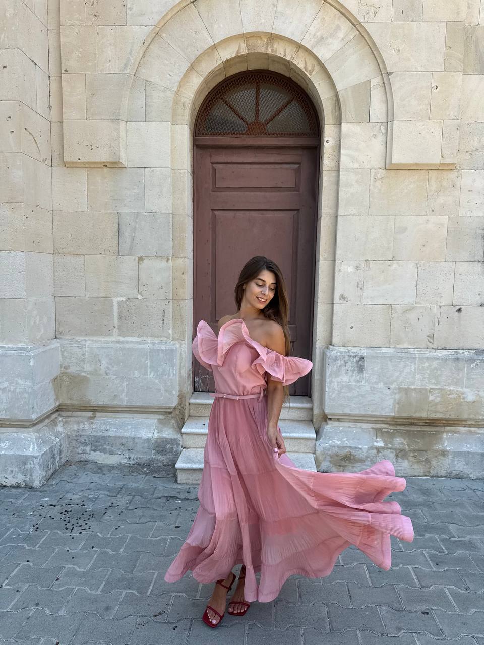 Dusty pink  midi dress